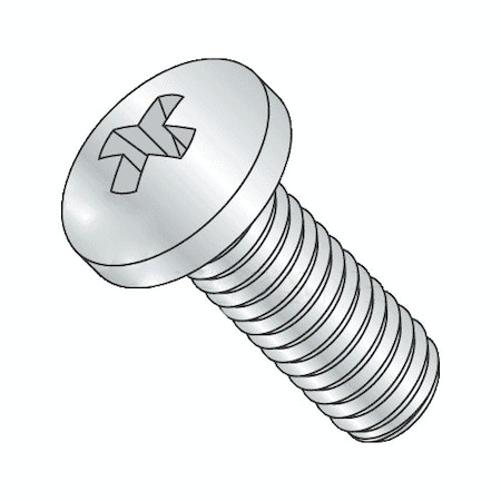 Newport Fasteners 3/8"-16 x 1-1/2 in Phillips Pan Machine Screw, Zinc Plated Steel, 10 PK 865251-10